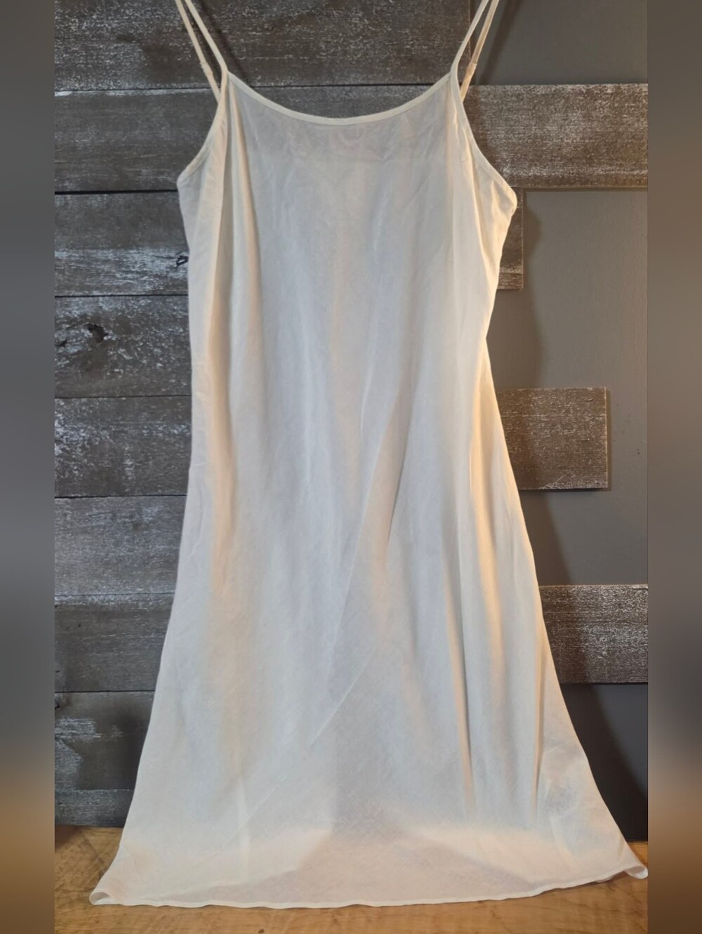 Anthropologie Cream Spaghetti-Strap Slip Dress